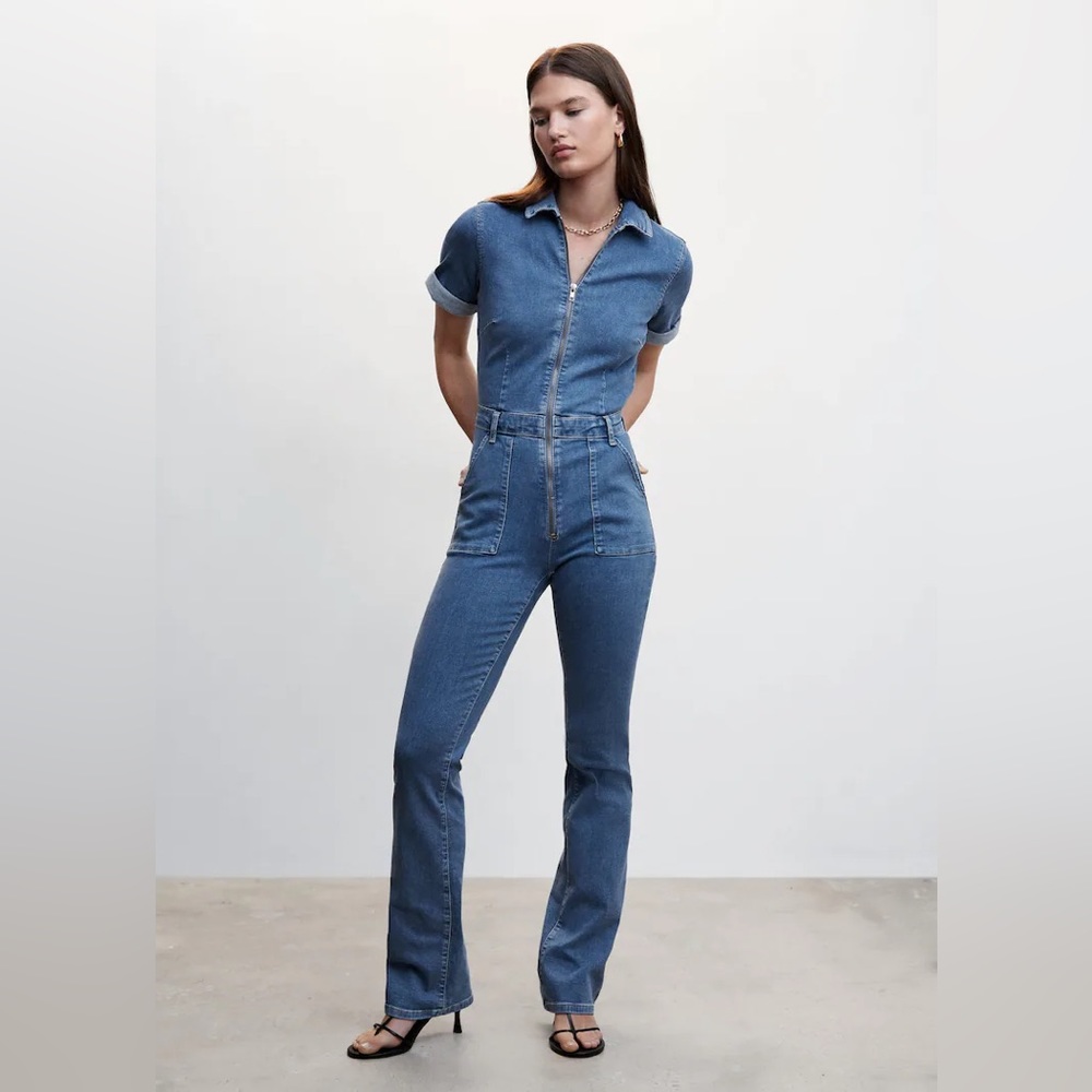 Mango denim jumpsuit NWT